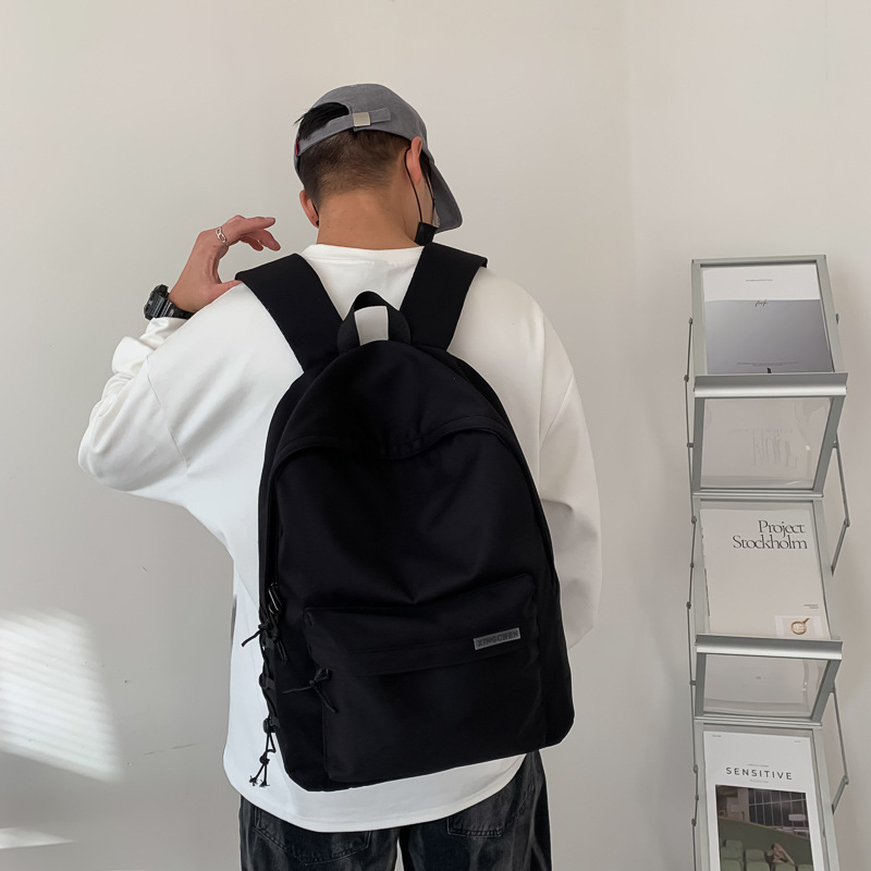 Customized Schoolbag Men's Backpack Men's Simple Large Capacity New Travel Backpack for Female Junior High School Students and College Students Cross-border