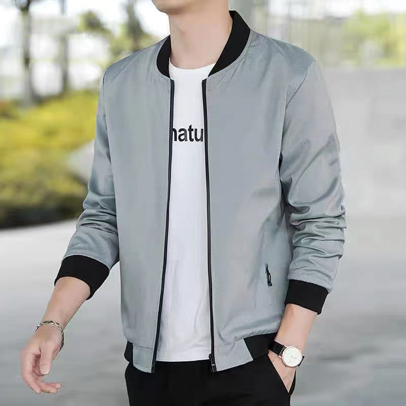 2025 New Style Jacket Men's Thin Collar Jacket Youth Jacket Zipper Jacket Business Jacket Top Jacket
