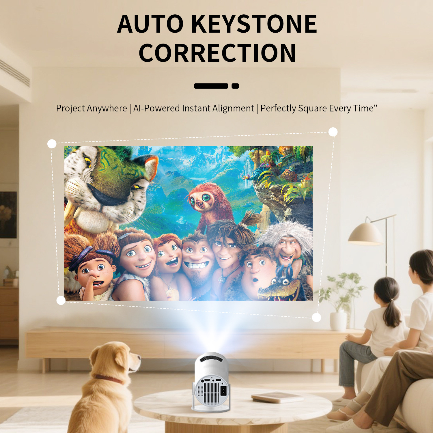 Hy300A Portable Ultra Hd Smart Projector Enters the Popular Overseas System 5g Home Projector