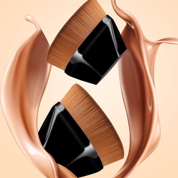 Explosions manufacturer No. 55 foundation brush flat head seamless easy makeup petals soft makeup brush does not eat powder beauty tools