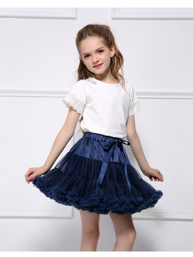 Spring and Summer Tutu Skirt Blue Princess Skirt Christmas Mesh Skirt Children's Clothing Cross-Border Dropshipping Tutu Skirt for Girls