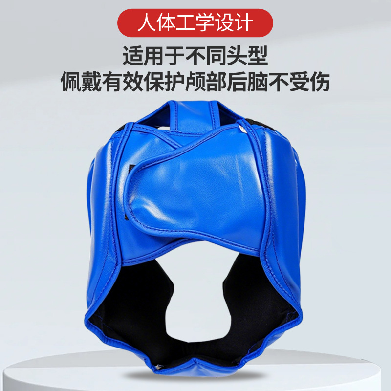 Boxing Helmet for Adults and Kidsren, Practical Head Protection, Sanda Muay Thai Competition Head Protection Cover, Monkey Face Sanda Head Protection Helmet