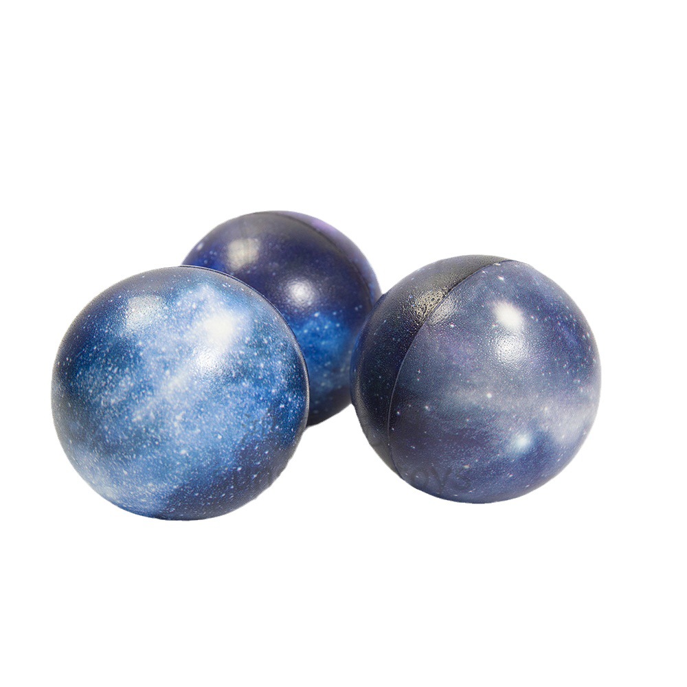 Cross-border 6.3cm solid PU Starry Sky elastic ball children's science and education toys nine planets foam sponge pressure ball