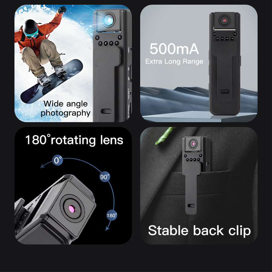 A8 Recorder Portable 1080 Small Video Recorder HD Camera Night Vision Camera Outdoor Sports Record