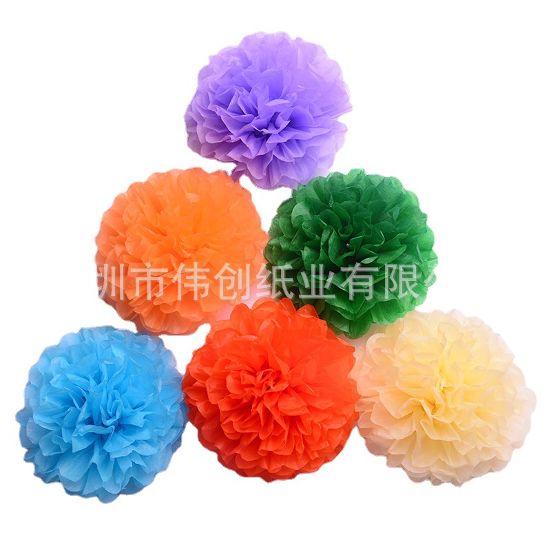 Paper Flowers, Paper Flower Balls, Wholesale Cross-Border Foreign Trade Paper Crafts, Christmas Decorations, European and American Holiday Party Supplies