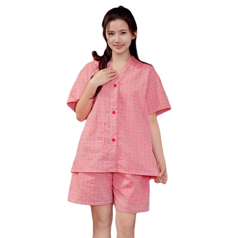 Pure Cotton Front and Back Cardigan Buckle Moxibustion Clothing for Men and Women Cupping Back Opening Massage Acupuncture Physiotherapy Clothing Sauna Sweat Clothing