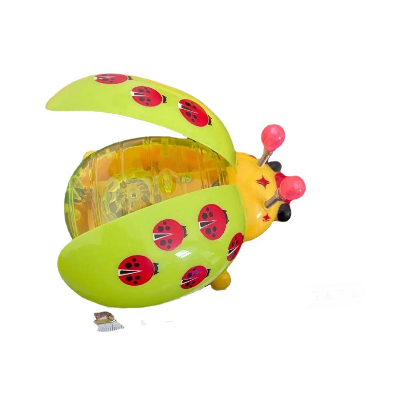 New Luminous Rope Ladybug Shake Tone Universal Beetle Light Music Electric Toy Night Market Stall