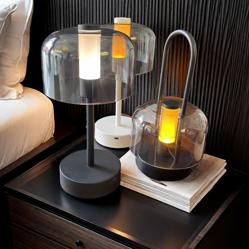 Cross-border Explosions Retro Outdoor Internet Celebrity Camping Atmosphere Nightlight Home Night Reading Lighting Rechargeable Table Lamp