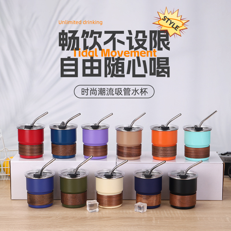 Кофейный кубок из нержавеющей стали 304, портативный, для автомобиля, для холодных напитков