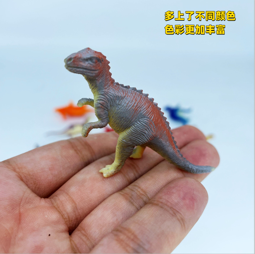 Cross-border simulation solid soft rubber small dinosaur children's toy model archaeological set dinosaur Tyrannosaurus Rex stall wholesale