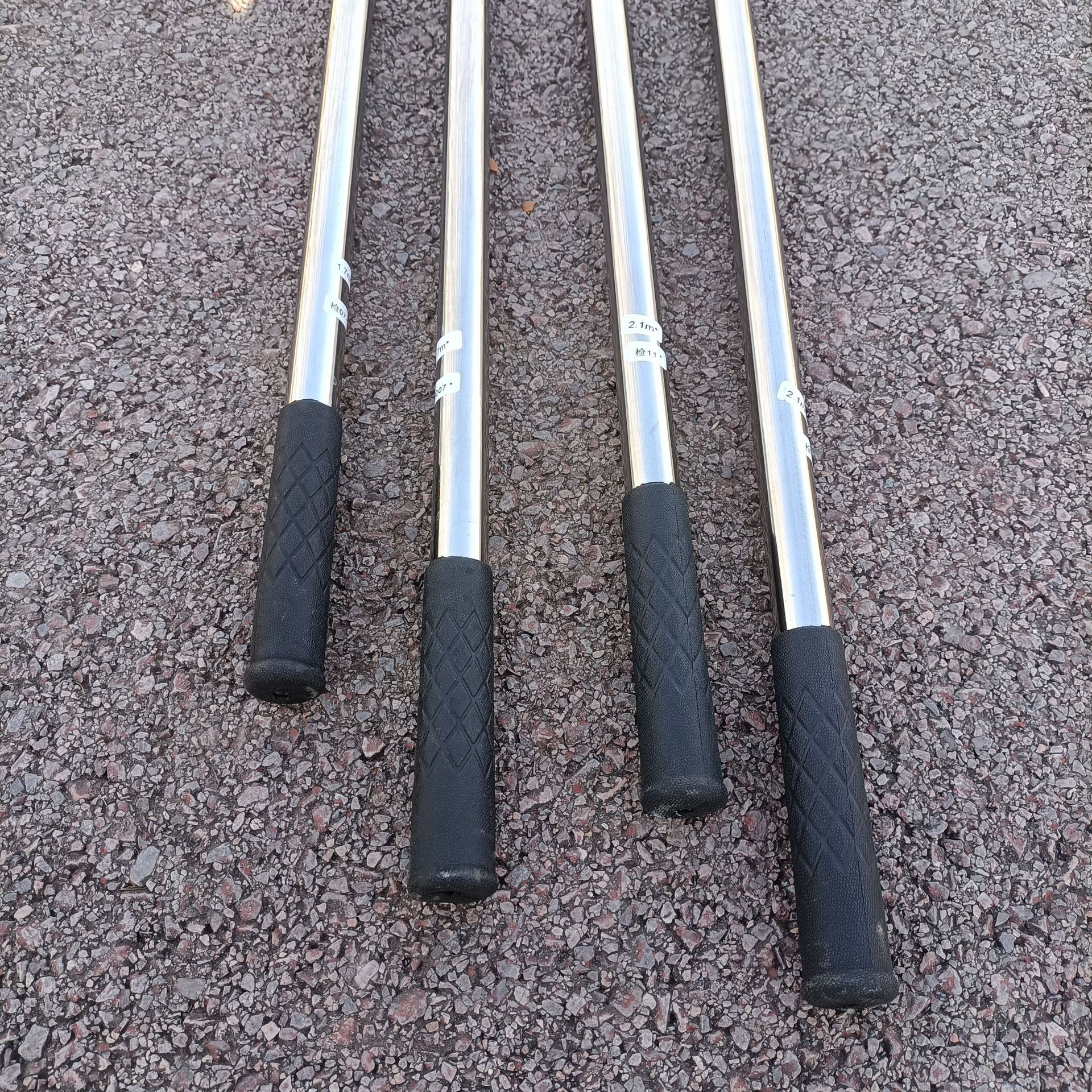 Stainless steel wire rod telescopic metal fork fishing rod yellow sleeve high altitude fruit picking rod fishing gear large object positioning wire rod