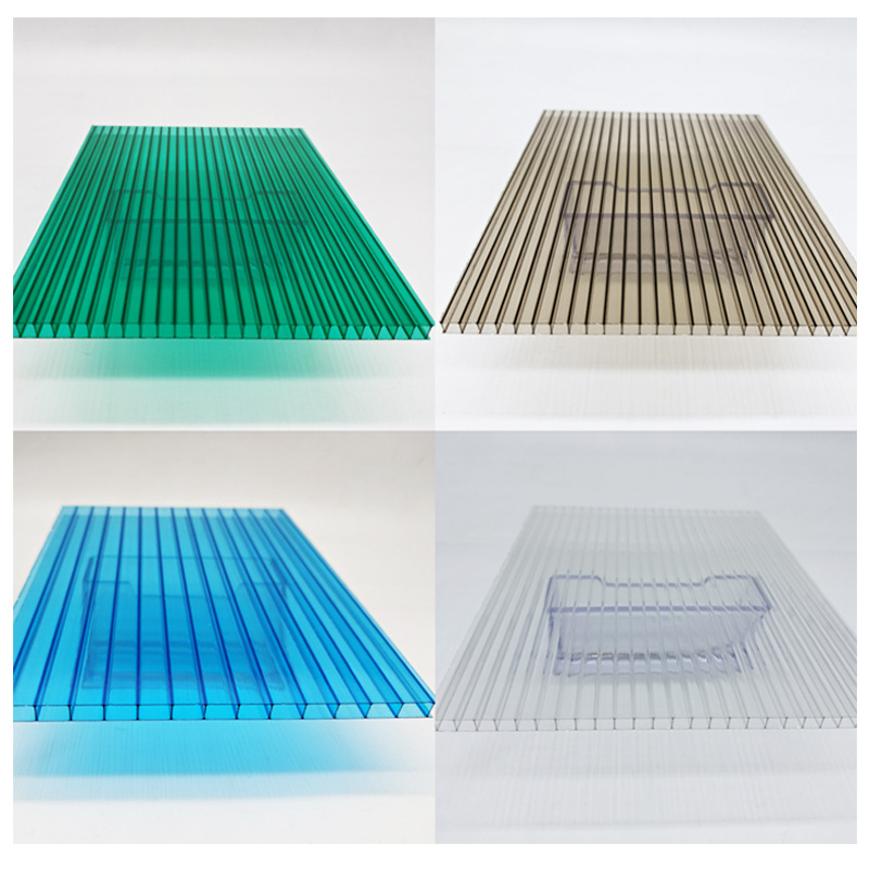 pc transparent sun board double-layer wedding canopy greenhouse sun room lighting board partition hollow pc Sun board