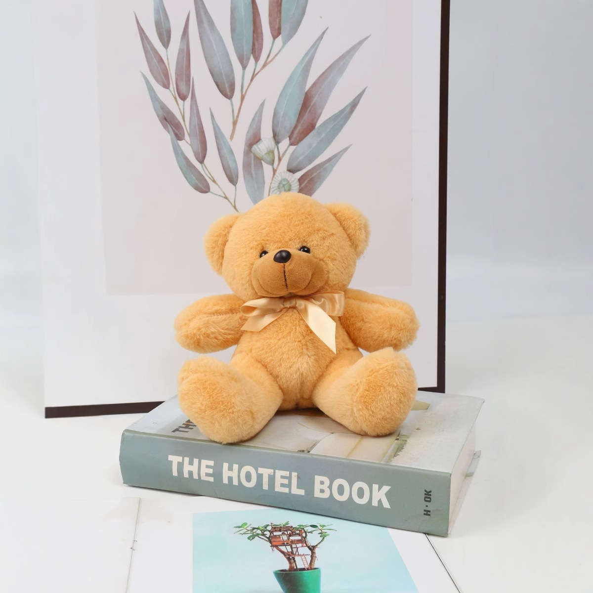 Новый цветной медведь Кокао, медведь с бабочкой, детская кукла, подарок на день рождения, коричневая плюшевая игрушка