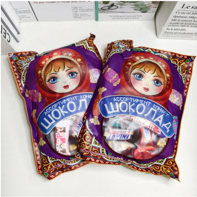 [12.9 юаней За 500 г/Пакет] Русский вкус сэндвич смешанный сахар шоколад разные вкусы новогодний сахар