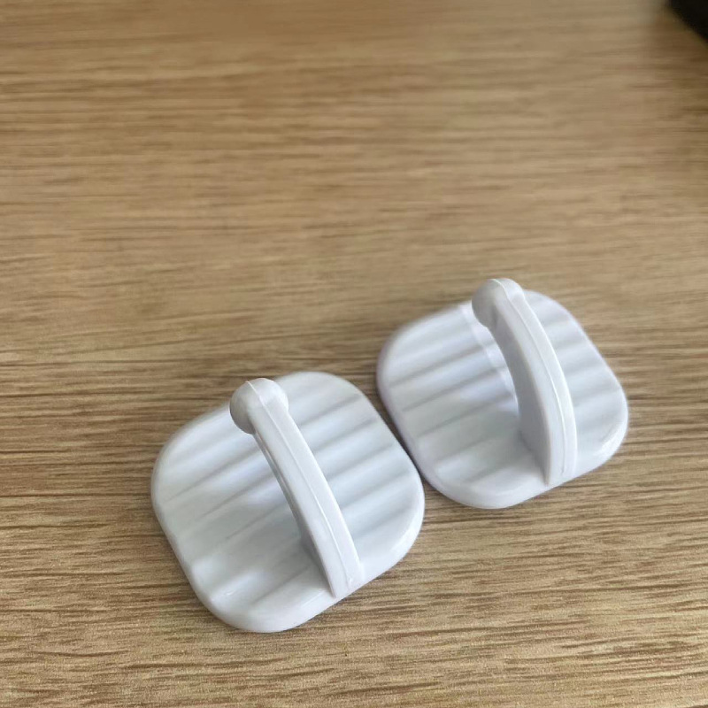 White strong mini plastic sticky hook clothes hook kitchen bathroom door rear tile adhesive hook