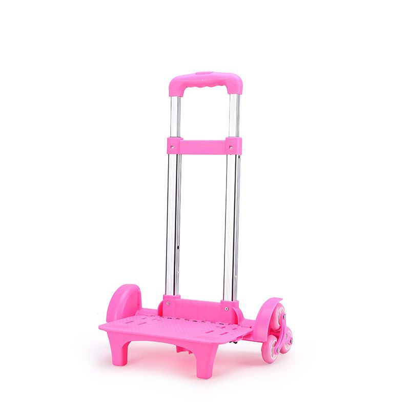 Schoolbag trolley rack aluminum alloy luggage trolley detachable folding backpack trolley three-wheel stair climbing car trolley rack