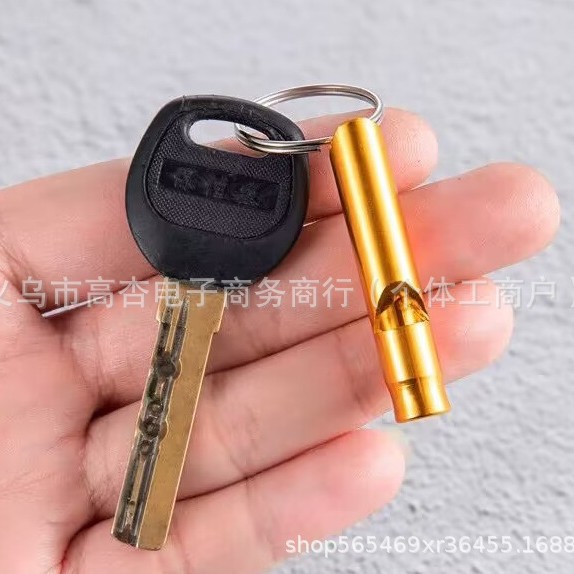 Factory wholesale outdoor aluminum alloy whistle outdoor survival referee life whistle fire training small size whistle