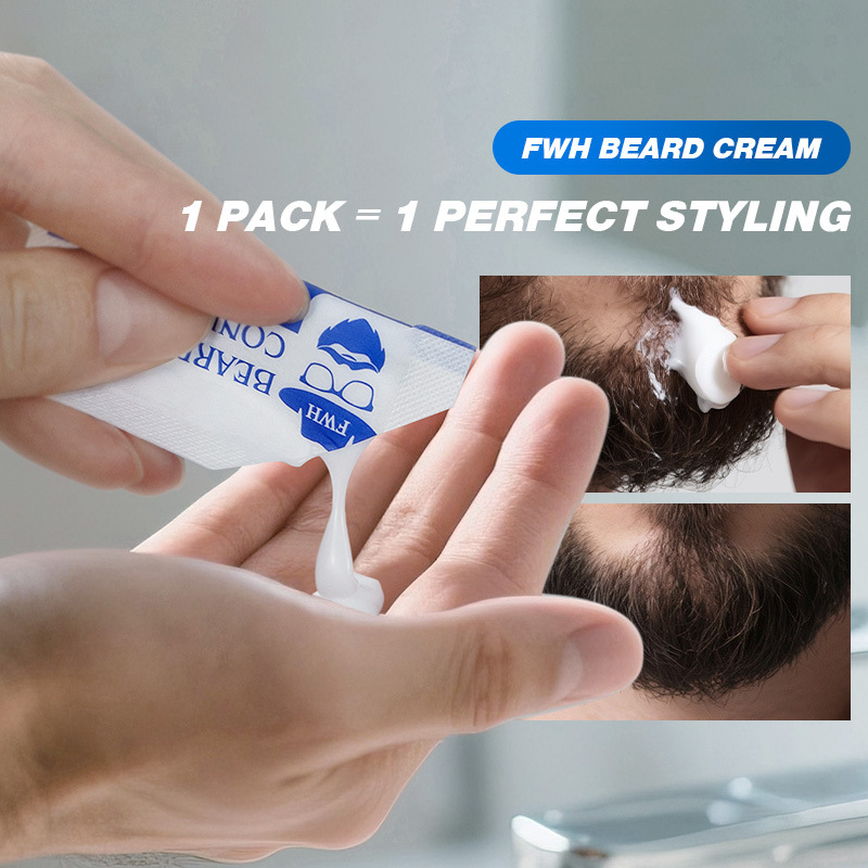 Cross-Border Disposable Beard Cream 3g Beard Lotion Portable Disposable Bag Packaging Beard Care Cream in Stock