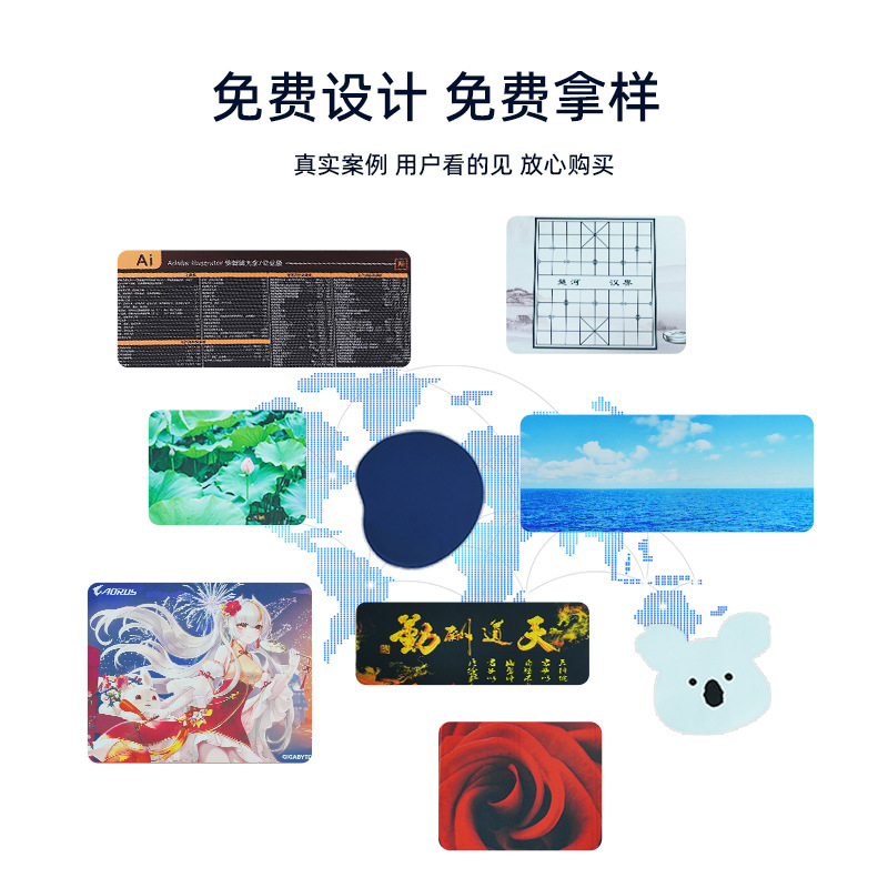 Solid Color Mouse Pad Thickeneded Extra Large Mouse Pad Customized Office Gaming Mouse Pad Natural Rubber Anti-Slip Table Mat