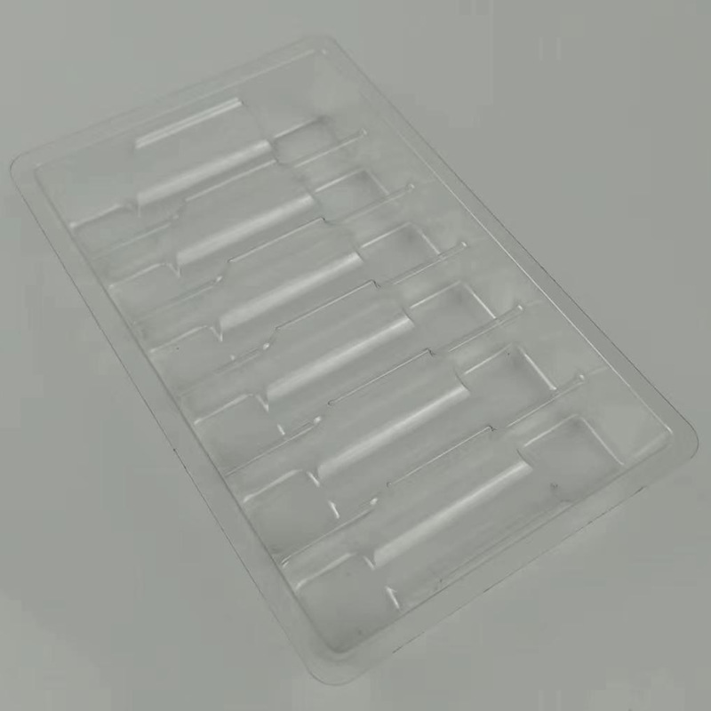 Ready-Made 6-Pack Oral Liquid Blister Inner Tray with Picture Design Health Care Product Blister Lining Ps Flocking Blister Tray