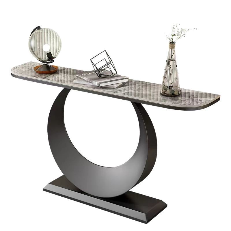Italian-style Rock Board Porch Table End View Desk Home Cabinet Modern Simple Light Luxury Living Room Wall Narrow Table