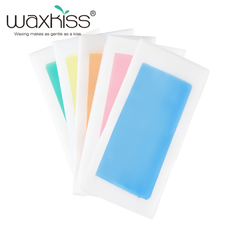 Waxkiss Hair Removal Wax Paper Full Body Rose Scented Natural Beeswax Hair Removal Paper Double-Sided Tear-Off 9*18.5cm