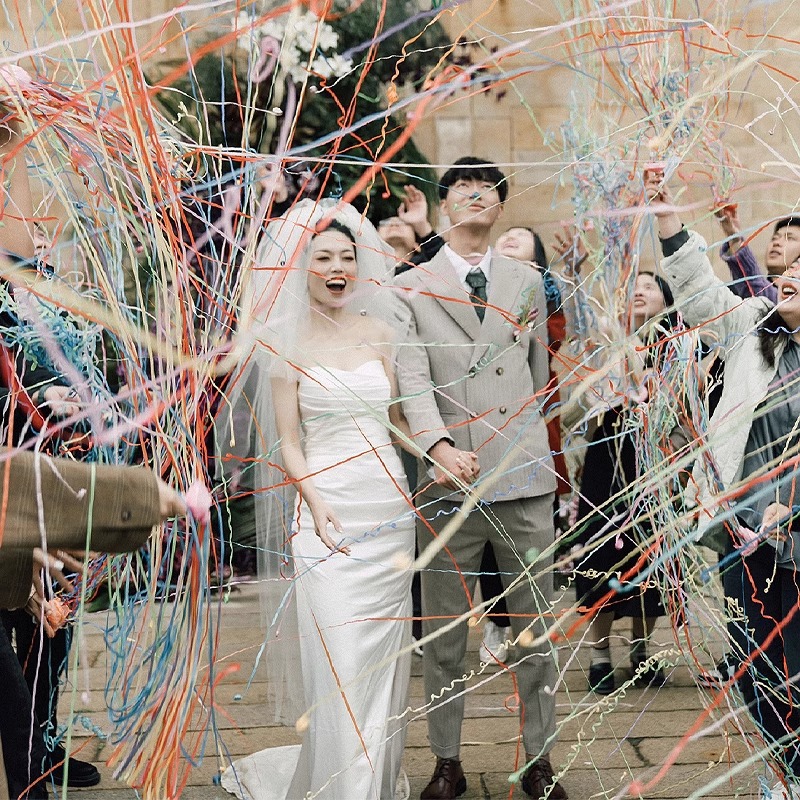 Hand-Thrown Ribbon Silk Wedding Hand-Thrown Fireworks Bracelet Spider Latte Art Wedding No-Clean-Up Ribbon Birthday Atmosphere Props