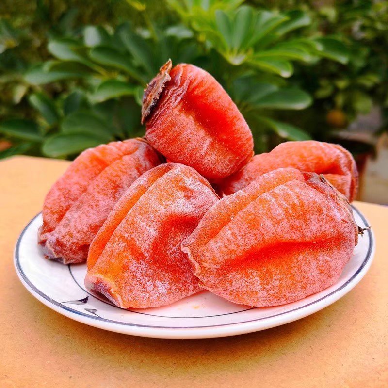Net Weight Hair Frost Drop Persimmon Cake Fuyuan Cake Hanging Cake Farmhouse Dried Persimmon 0.5-2.5kg Pack Flat Frost Drop Persimmon Cake