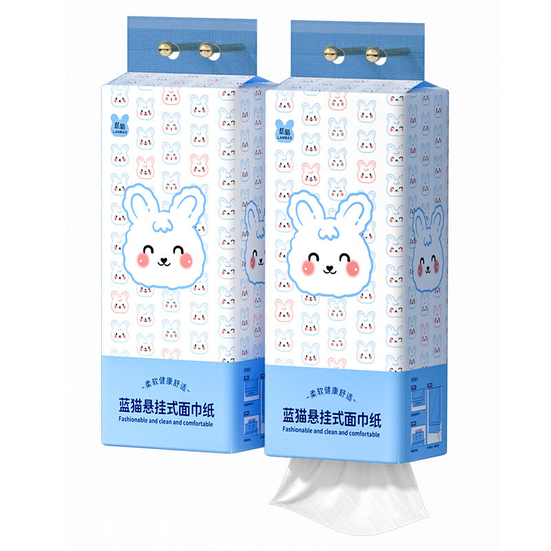 2 Packs of Hanging Toilet Paper Household Hand Towels Wettable Napkins Toilet Paper Wall Hanging Paper