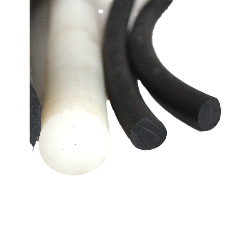 Black solid round strip rubber strip round strip neoprene rod solid rubber rod caulking rubber rod