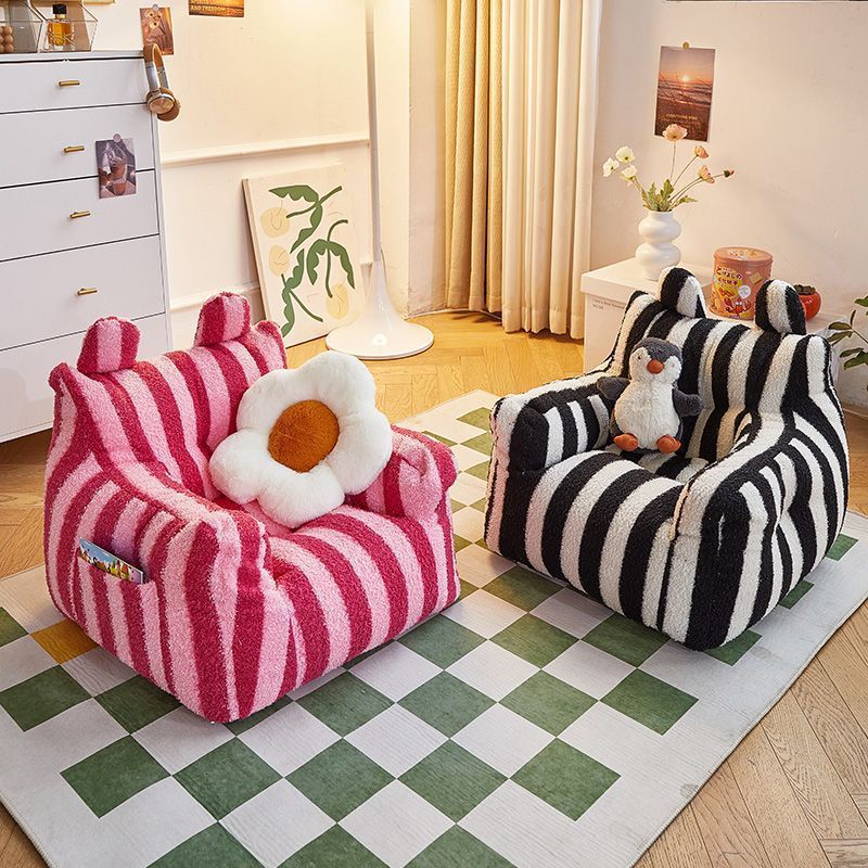 Internet Popular Lazy Sofa Chair Dopamine Children Mini Sofa Baby Reading Corner Cute Small Sofa Cartoon Stripes