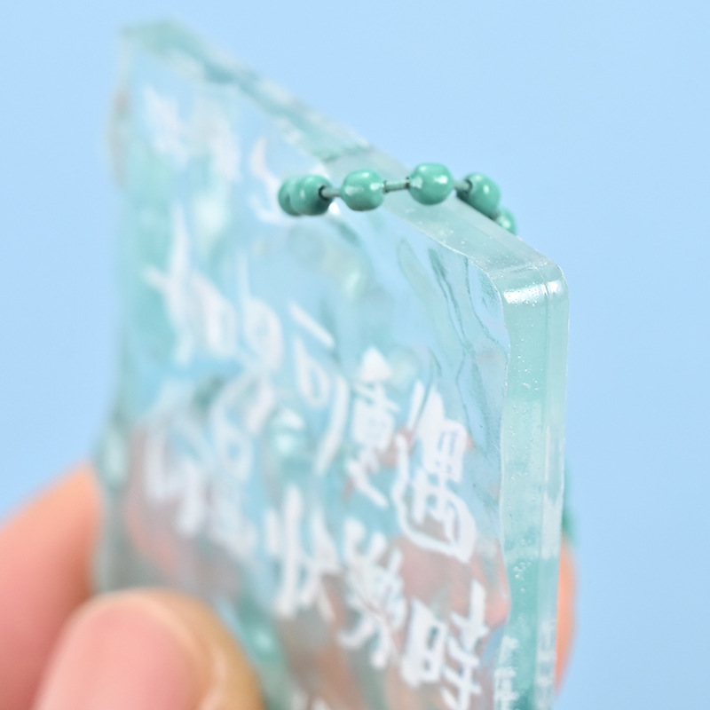 Acrylic Keychain Customized Gradient Colorful Transparent Water Ripple Pendant Ins Star DIY Souvenir Gift