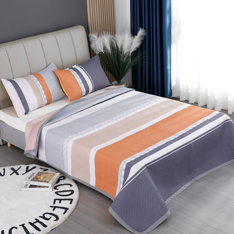 Factory wholesale bed cover four seasons universal double-sided dual-use quilted non-wrinkle non-slip bed sheet cover extra large Kang blanket