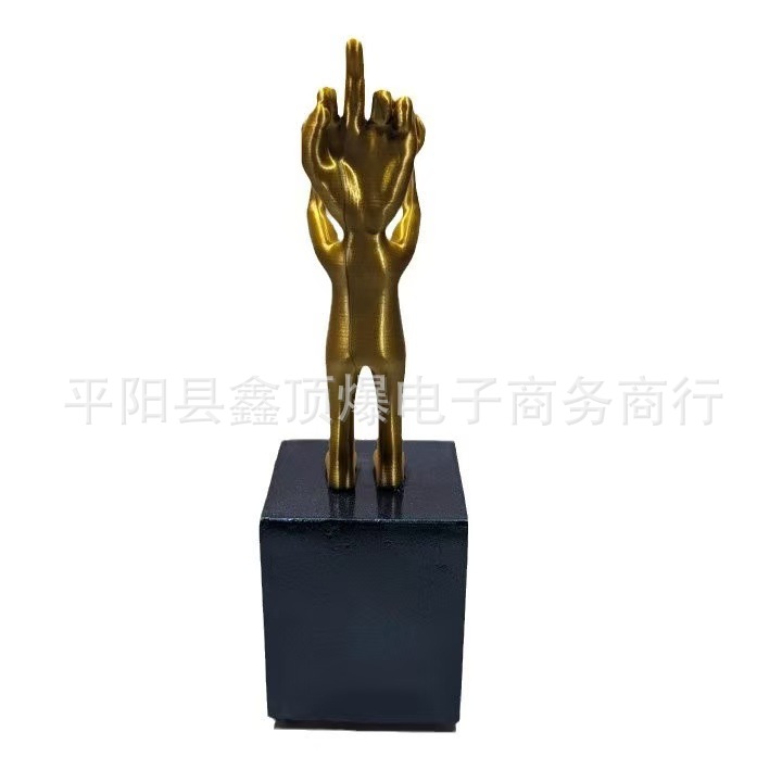 Cross-border New Product Middle Finger World Champion Trophy Middle Finger Trophy
