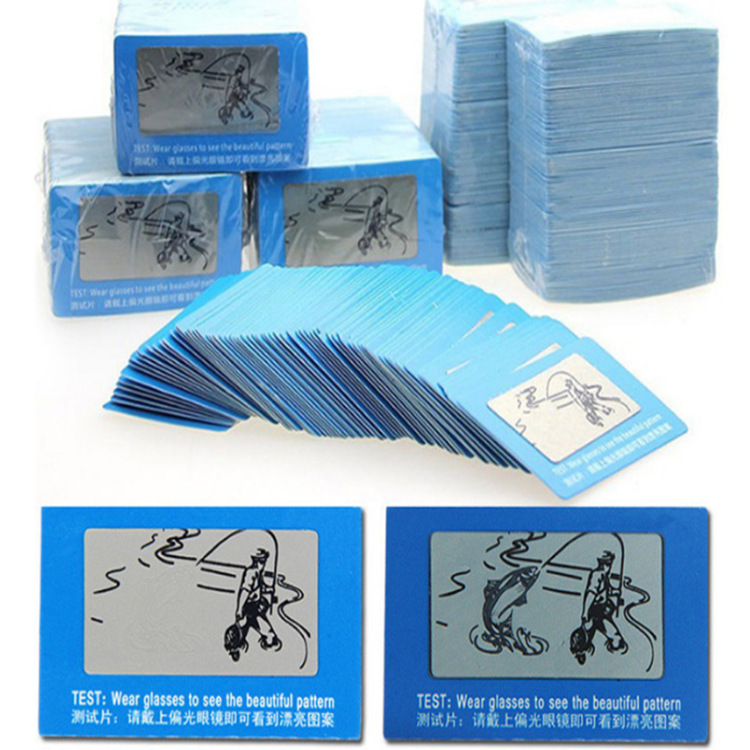 Polarized test card sunglasses test truck driver glasses test paper fishing pattern glasses accessories