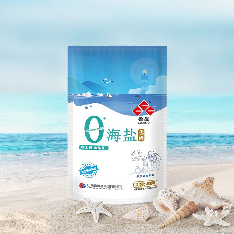 [Official Authentic] Lujing Premium Edible Salt Sea Salt Condiment 400g No Iodine, Zero Additives, No Anti-Caking Agent