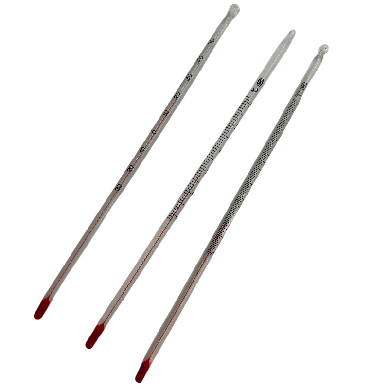Glass red water thermometer alcohol kerosene temperature meter water temperature meter 20cm0-50 degrees 0-100 degrees -30-50 degrees