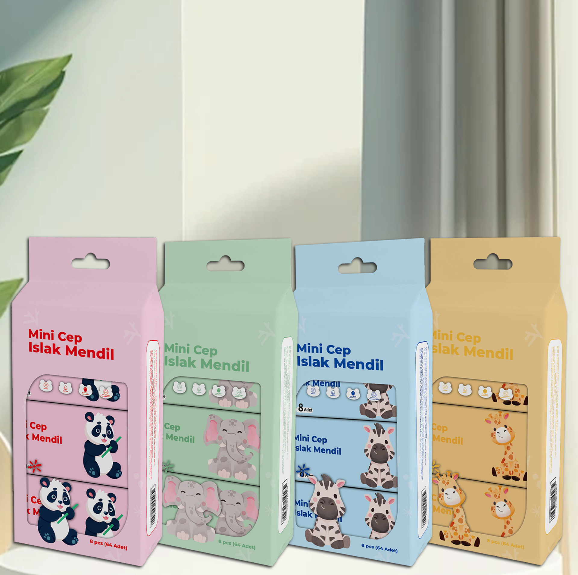 Mini Wet Wipes Baby Household Hand and Mouth Wet Wipes Care Portable Separate Packaging Sanitary Packet Baby Wet Wipes