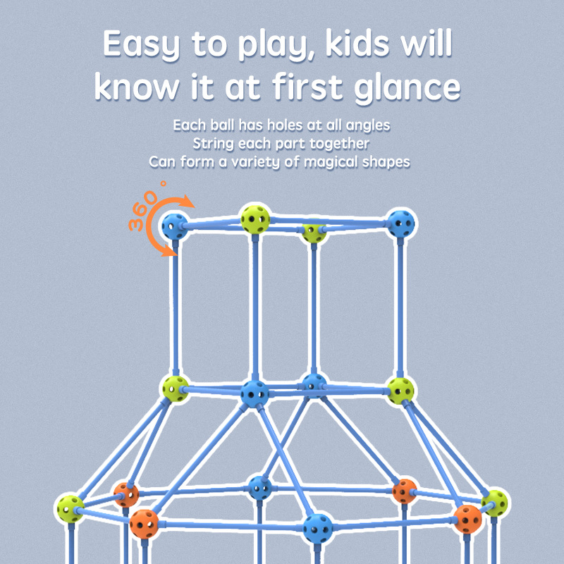 Three-Dimensional Large Tent Building Blocks Children's Educational Toys Building Castle Tent Insert Plastic Building Block Set