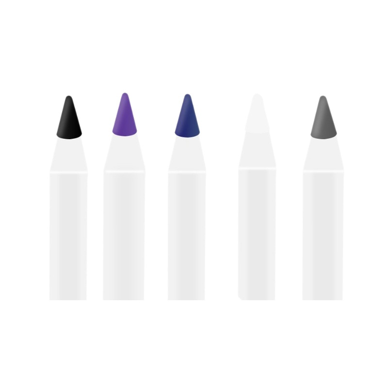 Factory Direct Sales Universal Apple Pencil First and Second Generation Silicone Pen Tip Cap Anti-Slip Low Resistance Pen Tip Cover