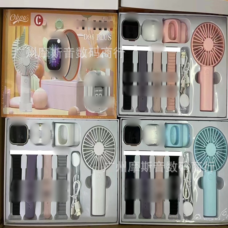 D96 Plus Huaqiangbei Smart Watch 7-in-1 Bluetooth Calling Sports Smart Watch Long Battery Life Earphone Set