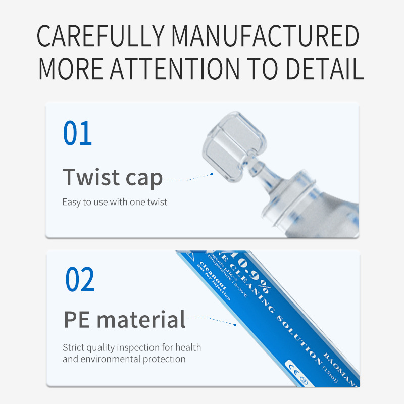 English version of 0.9% sodium chloride saline 15ml foreign trade for Nacl Solution a generation of CE