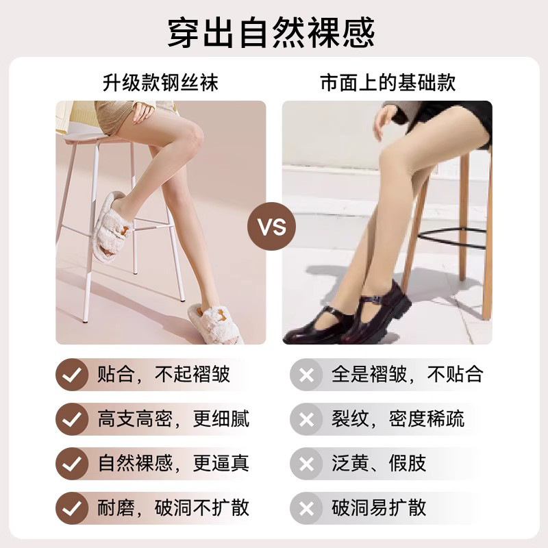 Brand New Stockings, Bare-Leg Socks, Steel Stockings, Women's Anti-Snatch Pantyhose, Leggings, Water-Gloss Socks, Slimming Leg Socks, Magic Socks