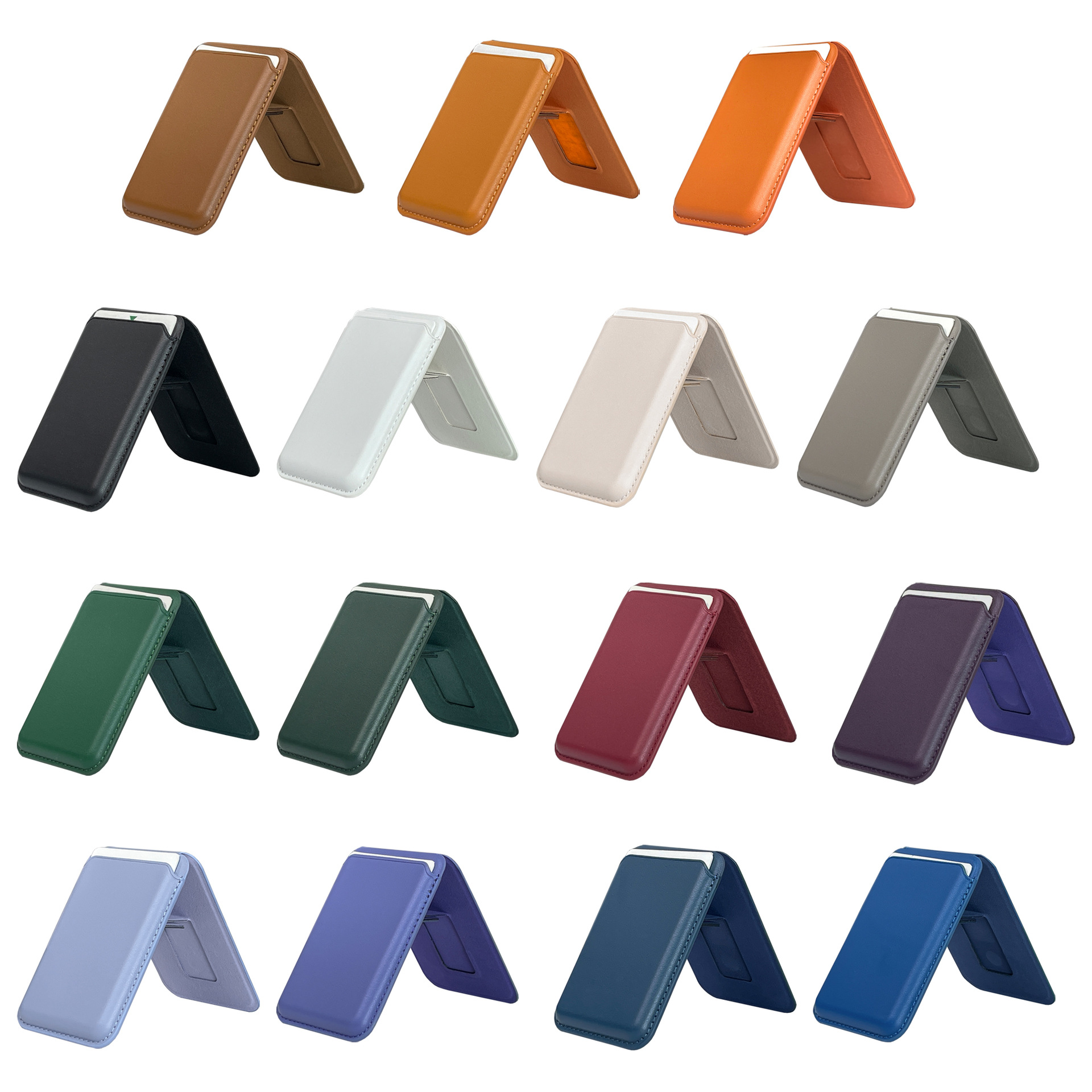 Suitable for Apple 16Magsafe Magnetic Card Holder Iphone14/13/12 Leather Strong Magnetic Foldableing Stand Card Holder
