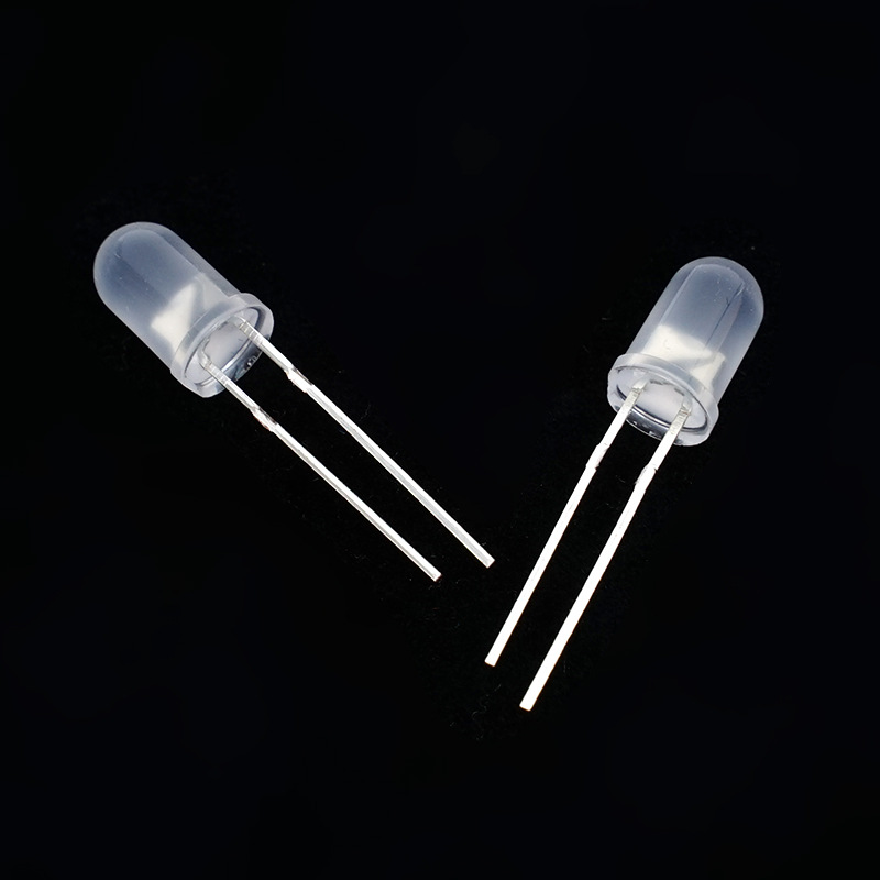 F5 Round Head Mist Red Light Bead with Edge Straight Plug Light Emitting Tube Short Foot 5mm Light Source Diode Led Light Wholesale Factory