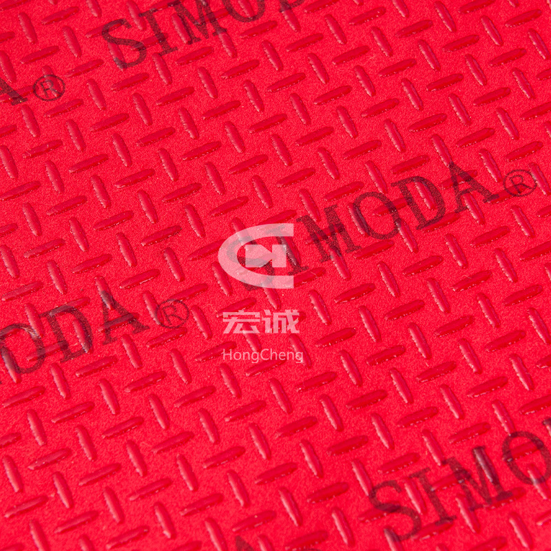 Red Simple Hotel Anti-Slip Cloth with Customizable Logo Soft Printed Glove Fabric Silicone Cross-Drop Plastic Fabric