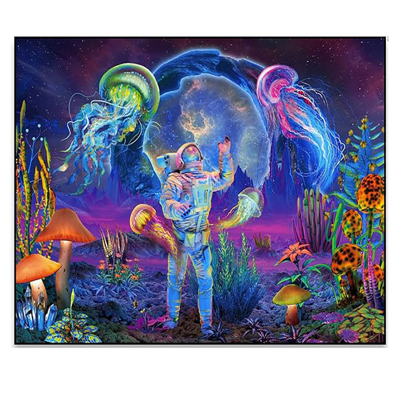 Fluorescent tapestry foreign trade tapestry Amazon hanging cloth Bohemian home decoration tapestry source manufacturers