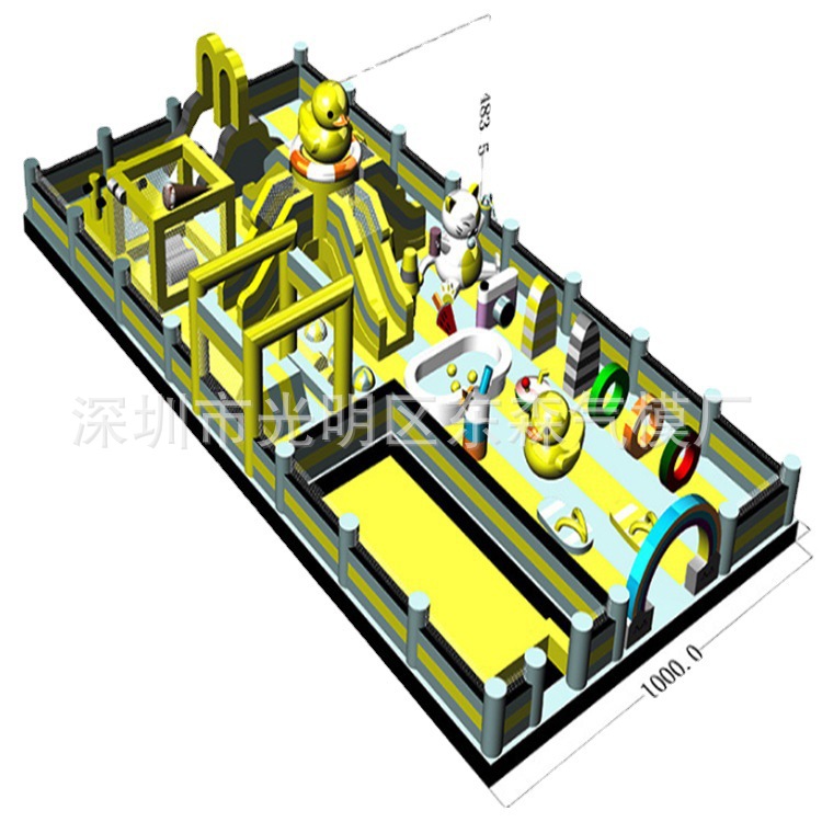 Square Mall playground equipment manufacturer large inflatable castle outdoor children naughty Castle adult land entrance