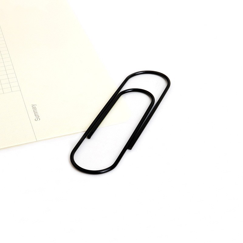 Factory Sells Colorful Plastic-Coated Paper Clips, Large Book Binding Clips, Silver Paper Clips, Office Stationery Book Clips