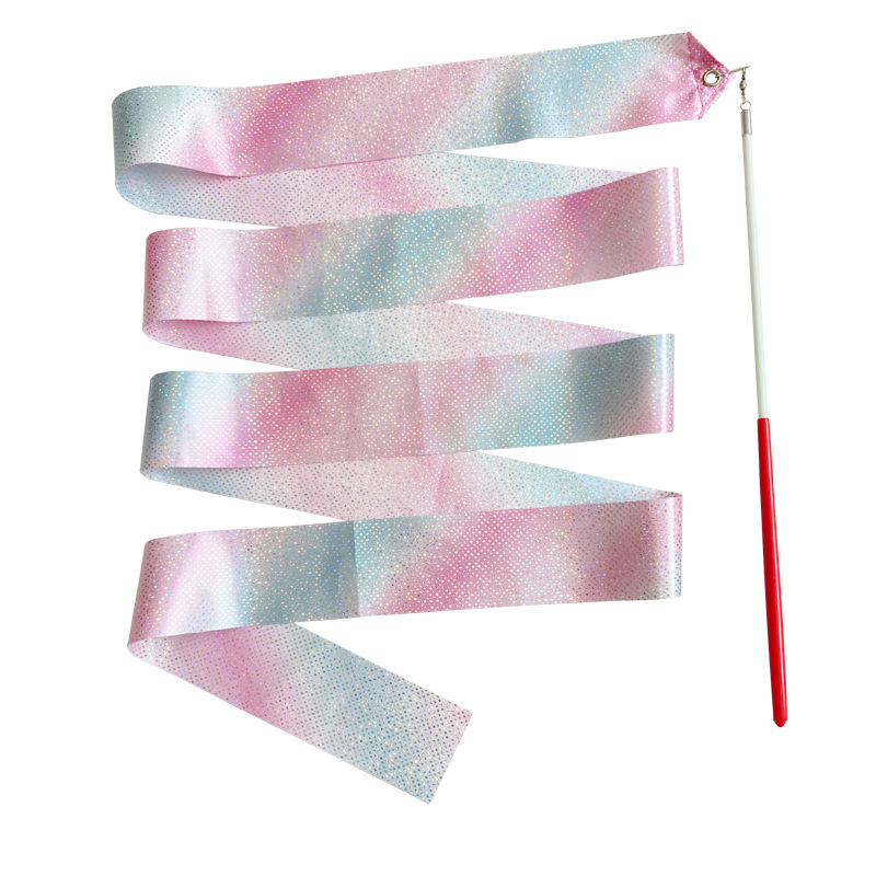 2m Children's Dance Gymnastics Belt Sports Sports Ribbon Performance Ribbon Fitness Gymnastics Art Flash Star Ribbon